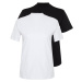 Trendyol Curve White-Black 2-Pack 100% Cotton Basic Stand Collar Knitted T-Shirt