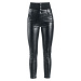 Forplay Koženkové kalhoty s vysokým pásem Dámské džíny černá