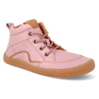 Barefoot kotníková obuv Froddo - BF Lace-up Pink tkanička růžová