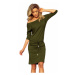 Dámské khaki šaty Numoco 13-104 | zelená