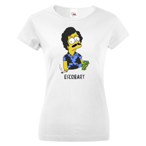 Dámské tričko s Bartem Simpsonem parodující Pabla Escobara BezvaTriko