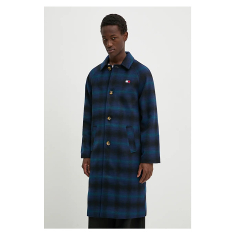 Kabát s příměsí vlny Tommy Jeans přechodný, DM0DM20608 Tommy Hilfiger