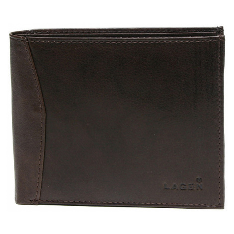 Lagen Pánská peněženka kožená W 8120 Hnědá