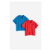 H & M - Tričko z piké s límečkem 2 kusy - červená