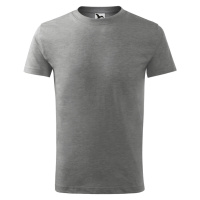Malfini Basic Dětské triko 138 tmavě šedý melír