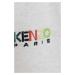 Dětské bavlněné tepláky Kenzo Kids béžová barva, s potiskem