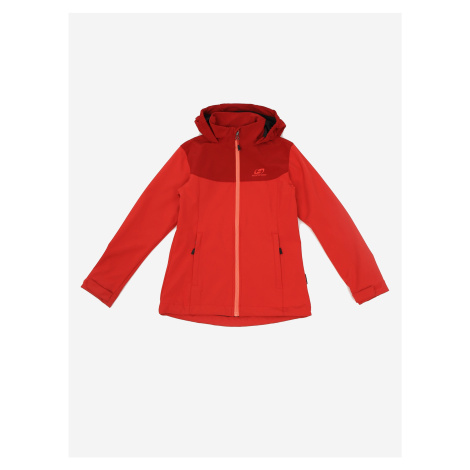 Červená holčičí softshellová voděodolná bunda Hannah Abona