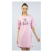 Vienetta Dámská noční košile s krátkým rukávem Cat lover - růžová