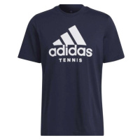 adidas TENNIS TEE Pánské tenisové tričko, tmavě modrá, velikost