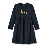 Dětské žerzejové šaty, modré , vel.  2–6 měsíců