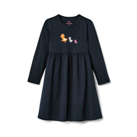 Dětské žerzejové šaty, modré , vel.  2–6 měsíců