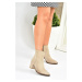 Fox Shoes Beige/brown Women's Suede Boots