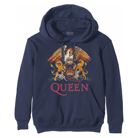 Queen mikina, Classic Crest Navy, pánská RockOff