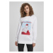 Dámský pulovr // Mister Tee Ladies Merry Christmas Cat Crewneck white