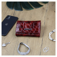 Extravagantní dámská kožená peněženka Rokolo, červená