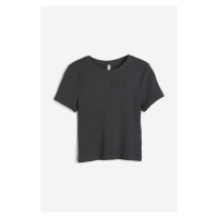 H & M - Přiléhavé tričko - šedá