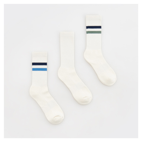 Reserved - Sada 3 párů ponožek - Krémová