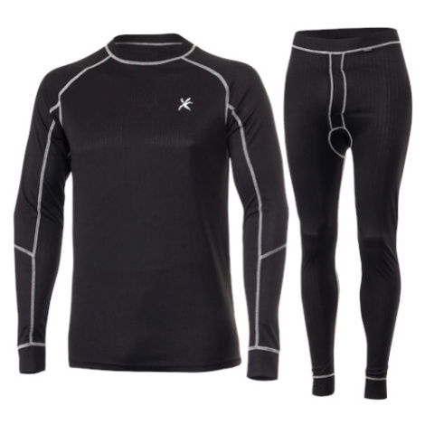 Pánský set zimního prádla KLIMATEX Ragos černá/bílá