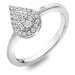 Hot Diamonds Elegantní stříbrný prsten s diamantem a topazy Glimmer DR255 60 mm