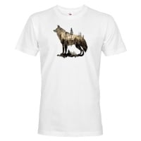 Pánské tričko s potiskem zvířat - Vlk