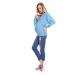Modrý těhotenský pulovr 70003C