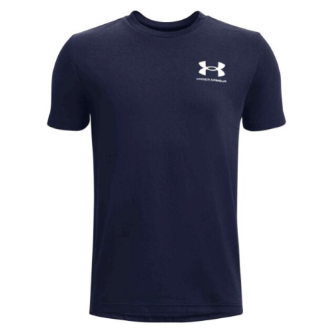 Under Armour SPORTSTYLE LEFT CHEST Chlapecké tričko s krátkým rukávem, tmavě modrá, velikost