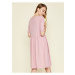 Světle růžové dámské basic šaty s kapsami ZOOT.lab Monika 2