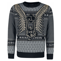 Rammstein Holiday Sweater Gold Pletený svetr cerná/zlatá