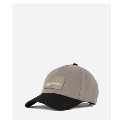 Kšiltovka karl lagerfeld jeans klj box logo two toned cap desert taupe