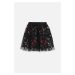 Dětská sukně Coccodrillo černá barva, mini, áčková