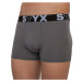 3PACK pánské boxerky Styx sportovní guma nadrozměr tmavě šedé (R10636363)