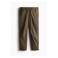 H & M - Kalhoty cargo z tkaniny ripstop Regular Fit - zelená