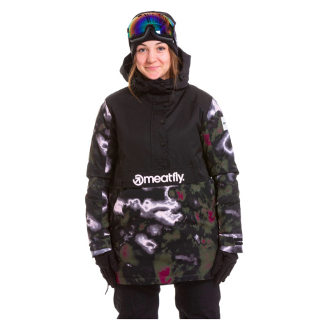 Dámská bunda Meatfly SNB & SKI Aiko Premium černá/camo růžová