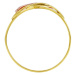 Zlatý prsten s ručním rytím Kaira ze žlutého a růžového zlata