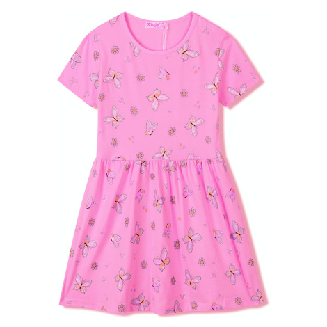 Dívčí šaty KUGO SH3516, sytě růžová Barva: Růžová