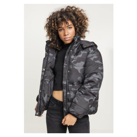 Ladies Boyfriend Camo Puffer Jacket - darkcamo