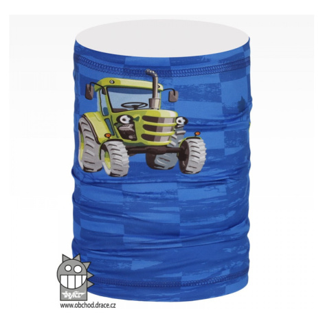 Multifunkční nákrčník Dráče - vzor 76, modrá, traktor Barva: Modrá