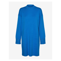 Modré dámské svetrové šaty VERO MODA Goldneedle - Dámské