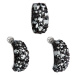 Evolution Group Sada šperků s krystaly náušnice a přívěsek černý obdélník 39116.5
