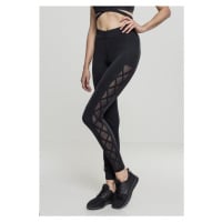 Dámské legíny // Urban classics Ladies Ribbon Mesh Leggings black