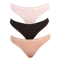 3PACK dámská tanga Calvin Klein vícebarevné (QD3802E-FIY)