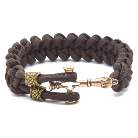 Cordell Stylový paracord náramek Wolf Cross Bronze