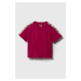 Dětské bavlněné tričko Guess vínová barva