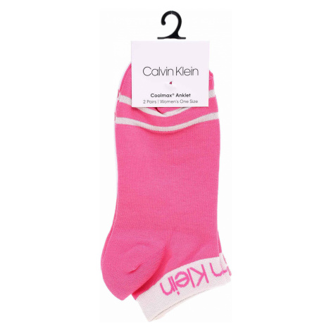Calvin Klein dámské ponožky 100001800 003 pink combo One Size