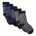 Minymo Ponožky 5-Pack Pattern Light Grey