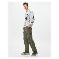 Koton Parachute Trousers Wide Cut Stopper Cargo Pocket Detailed