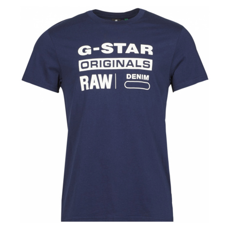 G-Star Raw GRAPHIC 8 R T SS Modrá