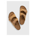 Semišové pantofle Birkenstock pánské, béžová barva