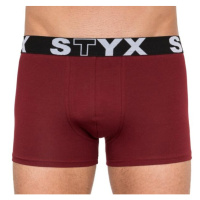 Styx MEN'S BOXERS LONG SPORTS RUBBER Pánské boxerky, vínová, velikost