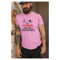 MMO Pánské tričko Elektrikář Barva: Ružová